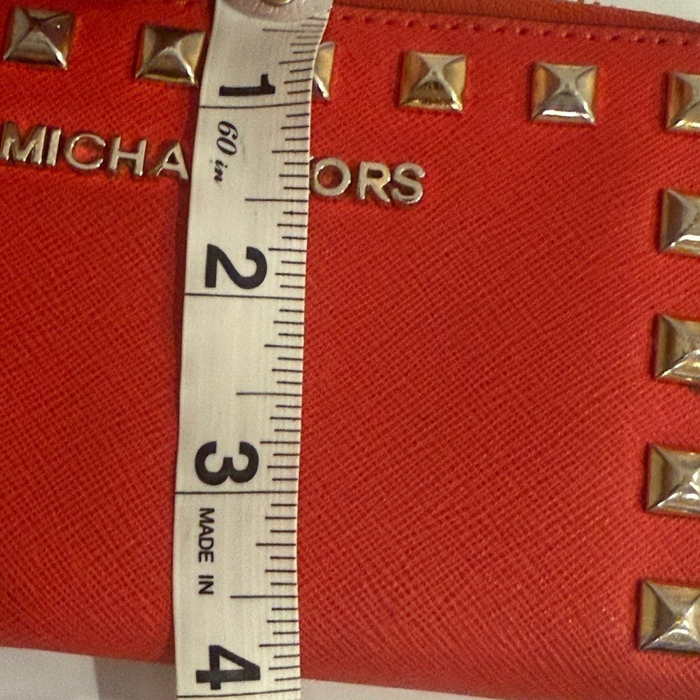 Michael Kors Red Wallet with Gold Accents - Picture 8 of 9